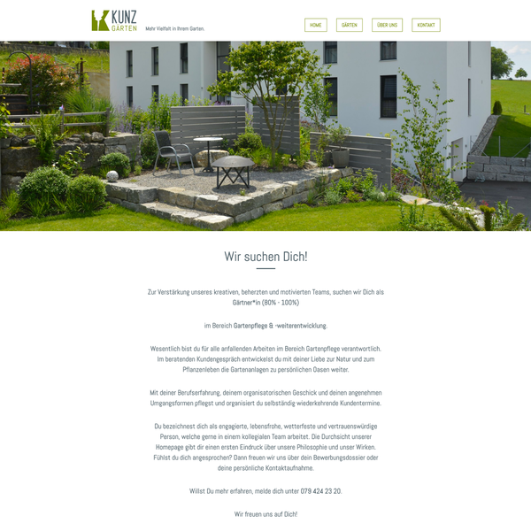Kunz Gärten – Das Gartenbau Unternehmen in Fraubrunnen mit dem Fokus auf Öffentliche Grünräume, Natur und Landschaft