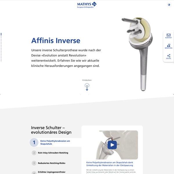 Affinis-Inverse ist ein Produkt der Mathys AG Bettlach