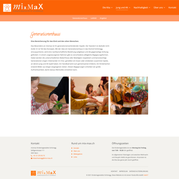 Mix Max – Die Kindertagesstätte im Herzen von Bern. 